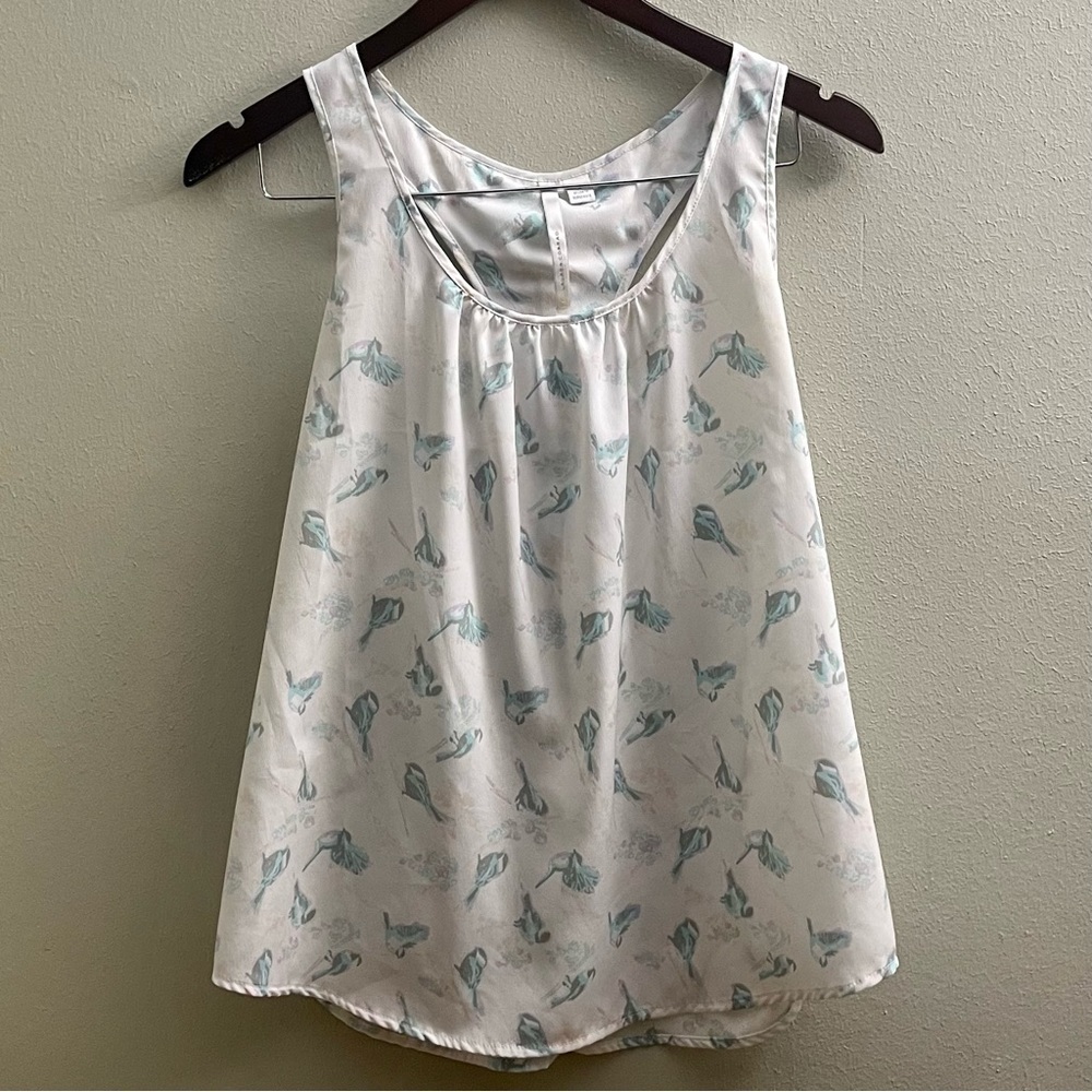 LC Lauren Conrad - Ruffle racerback flowy sparrow sleevless tank top - small​